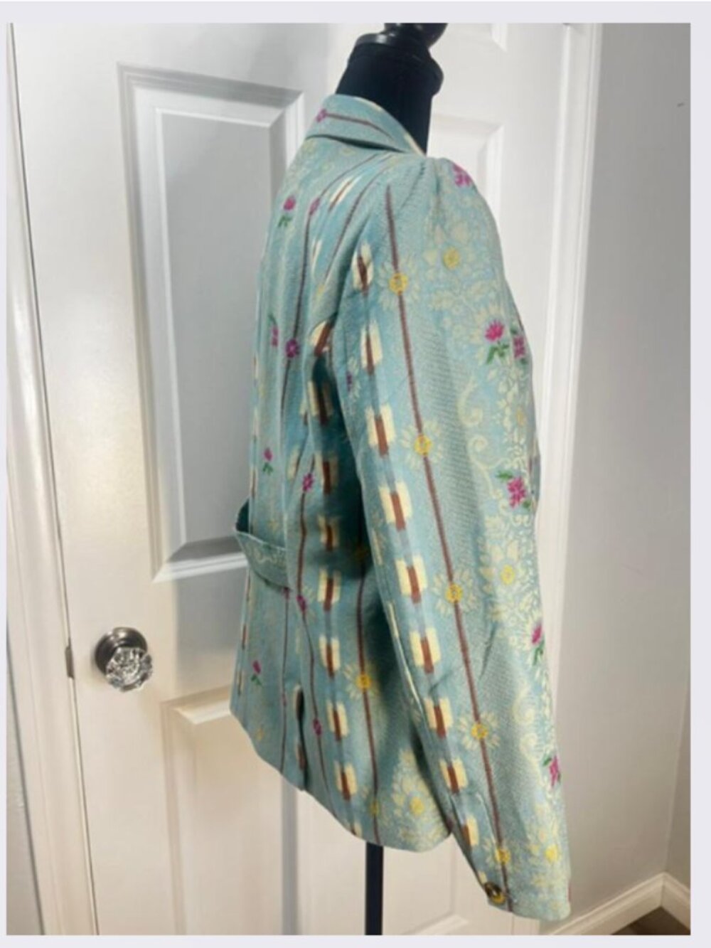 Sundance Seraphine Floral Embroidered Blazer in Turquoise Motif: Size Medium-NWT - Picture 3 of 9